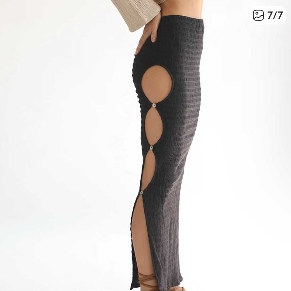 Studio Tia Black Cut-Out Maxi Skirt